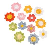 HAPINARY 60 Parches Bordados de Flores para Coser en Ropa y Jeans, Parches Termoadhesivos Delicados de Lana para Decorar Sombreros y Zapatos en Manualidades DIY Color Color Aleatorio