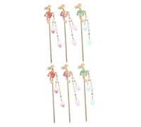 HAPINARY 6piezas Antiguos Palillos De Pelo Flor y Borlas Accesorios Chinos Para Peinados Tradicionales Para Disfraces De