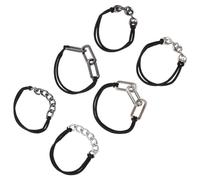 HAPINARY 6piezas Cadena Cabello De Aleación Galvanizada Bandas Elásticas De Cadena Accesorios Pelo Para Niñas Lindas Bandas Cabello Personalizadas Diademas Decorativas Para Uso Diario