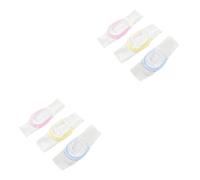 HAPINARY 6piezas Cinta De Sujeción Para De Bebés Ajustable y Reutilizable Cinturón De Pañal De Algodón Azul Amarillo Rosa