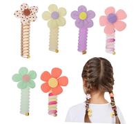 HAPINARY 6piezas Coleteros Para Niñas Gomas Elásticas Flores Accesorios Pelo Diseño Bonito Cómodo