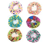 HAPINARY 6piezas Gorro Ducha Infantil Ajustable Para Bonitos Doble Capa Girasol Real Geometría Notas Musicales