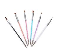 HAPINARY 6piezas Herramientas De Manicura Profesional Para Arte Uñas Doble Punta Para Detalles y Pintura De Diseño Salones y Uso Personal
