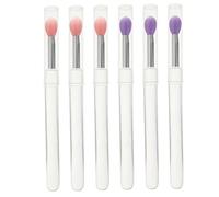 HAPINARY 6piezas Pinceles Silicona Labios Aplicadores Brillo Brocha Sombra Tapas Protección Profesional Hogar