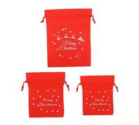 HAPINARY 8 Piezas Obsequio Para Navidad Adorables Bolsas Cordón Hechas De No Tejida Para Bolsas De Almacenamiento Para Escenarios De Obsequio