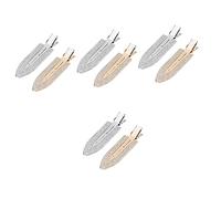 HAPINARY 8 Pinzas De Metal Con Para El Cabello, Pinzas Para El Cabello Que No Se Doblan, Pinzas Para Maquillaje, Pinzas Para El Cabello Sin Pliegues, Pinzas Para Seccionar El Cabello,
