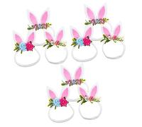 HAPINARY 9 Diademas Con Orejas De Conejo De Pascua Para Niños, Tocado Infantil, Diadema De Flores, Tocado De Fiesta, Diademas Para Niñas, Diademas Para Bebés, Diademas Para Recién Nacidos,