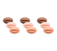 HAPINARY 9 Piezas De Máscara De Labios 3D Para Práctica De Labios De Imitación De Piel De Silicona, Modelo De Boca Falsa, Maquillaje De Labios De Práctica, Labios De Práctica Portátiles,