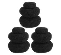HAPINARY 9 Piezas Máquina para Hacer Moños de Pelo Dona Moldeador de Moños Flexible y Reutilizable para Mujer Grandes Medianos y Pequeños Dona para Cabello