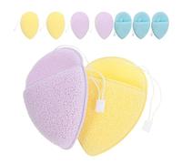 HAPINARY 9piezas Bocadillo Facial Reutilizable de Esponjas Guante Forma de Gota de Agua Discos Exfoliantes y Desmaquillantes Cuidado Piel