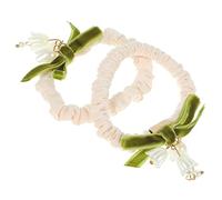 HAPINARY Accesorios Para Moños De Pelo Para Mujeres 2 Piezas Cuerdas Para El Pelo Con Flores Coleteros Elásticos De Moda Para Niñas Soporte Para De Caballo
