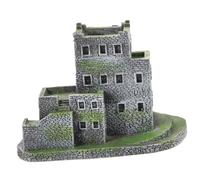 HAPINARY Adornos De Torre De Ciudad, Adorno Decorativo para Acuario, Suministros para Acuarios, Castillo De Fortificación para Acuarios, Decoración De Peceras, Paisajismo para Peceras,