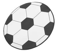 HAPINARY Alfombra de Piso de Bola Redonda 80 cm, Tapete de Poliéster Fácil de Mantener para Sala de Estar y Cuarto de Estudio, Alfombra Infantil con Diseño de Fútbol