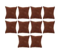 HAPINARY Almohadas para Exhibición de Relojes y Pulseras 10 Piezas de Cojines Pequeños de Pelusa Marrón 75X85 CM Revestimiento para Caja de Reloj Accesorios para Vitrinas y Tiendas