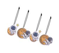 HAPINARY Ambientador Colgante Coche Astronauta 4 Piezas Papel Aroma Espacial Decoración Interior Automotor Viaje Verano Aromaterapia para Amantes del Espacio