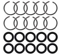 HAPINARY Anillos de Retención de Impacto Reemplazo Fiable 10 Juegos Junta Tórica de Goma y Hierro Color Aleatorio para Manguito de Llave de Impacto para Herramientas