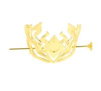 HAPINARY Antiguo Horquilla Metálica para Cabello Corona Estilo Hanfu Pasador Ligero y Transpirable para Disfraces y Escenarios Accesorio Tradicional Chino Dorado