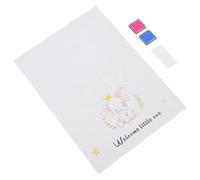 HAPINARY Árbol de Huellas Dactilares Papel Recubierto, de Visitas para Fiesta de Revelación de Género para Shower y Primer Cumpleaños