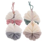 HAPINARY Bola De Baño De Tacto Suave Esponja De Baño De 4 Colores Lufa De Ducha Generador De Burbujas