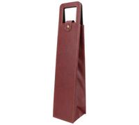 HAPINARY Bolsa para Botellas de Vino Diseño Chic y de Cuero Marrón, Portabotellas Individual para Fiestas y Regalos Elegantes