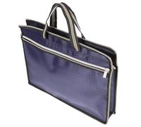 HAPINARY Bolsa para Documentos A4 de Tela Oxford Doble Cremallera Resistente al Desgaste Color Azul Oscuro Organizador Portátil para Oficina y Viajes Carpeta de Almacenamiento para