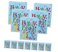 HAPINARY Bolsas Decorativas para Envolver 12 Unidades Bolsas para de Cumpleaños Diseños Divertidos para Obsequios de Cumpleaños