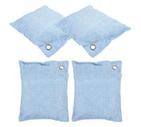 HAPINARY Bolsas Purificadoras de Carbón de Bambú Activado 4 Piezas Absorbe Olores y Humedad para Armarios y Coches Desodorante Natural Hogar Uso Interior Azul
