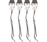HAPINARY Botellas de Perfume para Coche Colgante de Vidrio y Madera Negro, Difusor de Aroma Cuerda para Decoración y Ambientador en Coche, Pack de 4 Piezas