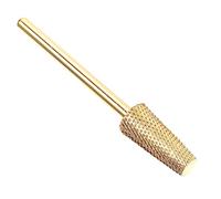 HAPINARY Broca Cónica de Acero de Tungsteno para Manicura, Herramienta de Lijado Dorada, Ligera Polvo para Pulir Uñas en Salón y Casa