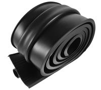 HAPINARY Burlete para Puerta de Garaje de Goma Negra, Tira de Sellado Resistente al Viento y Agua, Kit de 2 Metros para Puertas Enrollables de Madera