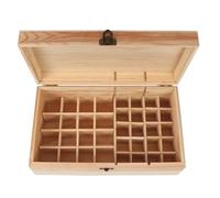 HAPINARY Caja De Almacenamiento para Aceites Esenciales con Compartimentos De Madera Estuche Protector Resistente y Diseño Pulido para Botellas De Aromaterapia Seguro y Práctico para Transp