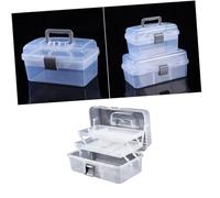 HAPINARY Caja De Herramientas Acrílica 3 Capas Organizador De Almacenamiento Estuche De Cosméticos Transparente