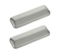 HAPINARY Caja De Lápices Multifuncional De Acero Galvanizado Rectangular 160x54x20 Mm, Organizador Portátil para Bolígrafos, 2 Unidades, Resistente, para Estudiantes y Uso Escolar Casa y Oficina