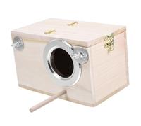 HAPINARY Caja Nido de Madera para Pájaros con Diseño Espacioso y Funcional para Cría de Periquitos Cacatúas Agapornis y Finches de Limpiar y Mantener Casa Atractiva para Mascotas
