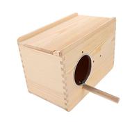 HAPINARY Caja Nido para Periquitos y Ninfas de Madera Maciza con Ventana de Observación Colgante y para Cría de y Agapornis Nido de Aves para Crianza Fácil y Cómoda