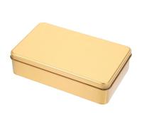 HAPINARY Caja Rectangular Metálica con Tapa Dorada para Almacenamiento y Obsequio Caja de Hojalata para Dulces Joyas y Decoración Navideña Adecuado para Bodas Fiestas Multifuncional