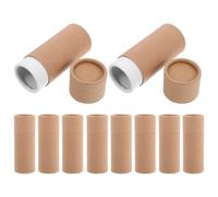 HAPINARY Cajas de Obsequio de Cartón Kraft Cilíndricas 10 Unidades, Tubos de Papel para Manualidades de 20 Ml, Contenedores para Embalaje y Almacenamiento, Ideales para Té, Aromaterapia
