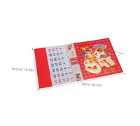 HAPINARY Calendario de Pared Año del Caballo con Diseño Chino de Papel Calendario Colgante Decorativo Lunar para Organización Mensual Hogar y Oficina Planificador Diario Cultural para Año