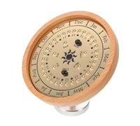 HAPINARY Calendario Perpetuo de Madera Negro con Soporte Ajustable, Calendario de Escritorio Decorativo Vintage para Oficina y Hogar, Planificador Mensual y Anual de Sobremesa
