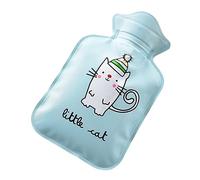 HAPINARY Calentador de Manos Bolsa de Agua Caliente de Pvc de Bolsa de Agua Tibia Reutilizable Estampado de Gato para Usar Invierno Color Aleatorio Estilo Aleatorio