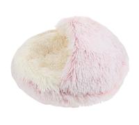 HAPINARY Cama de Franela Cálida para Gatos 40X40 CM Nido Semicerrado de Invierno Rosa Sakura Cama Flexible y Acogedora para Mascotas Adecuado para Dormir y Proteger del Frío