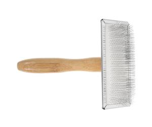 HAPINARY Cardadora de Fieltrar Manual Aguja, Cepillo para Cardar Lana de Hierro y Madera, Tamaño Grande Mango de Bambú, Herramienta Portátil para Fieltro y Manualidades, Uso en Mascotas