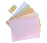 HAPINARY Carpetas de Plástico con Clip Lateral Giratorio A4 Tamaño Carta Set de 5 Unidades en Colores Surtidos Resistente Material PP para Oficina y Escuela Incluye Etiquetas para
