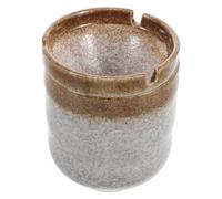 HAPINARY Cenicero de Cerámica con Diseño Retro y Forma de Embudo, Función Antihumo, para Mesa de Comedor y Patio, Pieza Decorativa