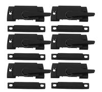 HAPINARY Cerradura para Ventanas Correderas Negra de Plástico Mecanismo de Leva Cierre de Media Luna Derecho 6 Juegos para Puertas y Ventanas Interiores Seguridad Antirrobo y Fácil