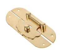 HAPINARY Cerrojo de latón macizo antiguo para cajas de madera, hebilla de joyero con acabado de cobre brillante, adecuado para cerraduras de armarios y muebles