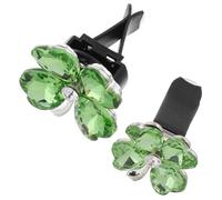 HAPINARY Clip de Ventilación para Coche Aroma de Cuatro Hojas Suerte, 2 Piezas de Aleación Acrílica para Decoración Interior y Aromaterapia