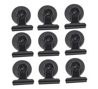 HAPINARY Clip Magnético De Metal Negro Mate Redondo 10 Unidades, Imán Para Nevera y Pizarra Blanca, Accesorios Para Colgar Fotos y Notas Cocina y Oficina