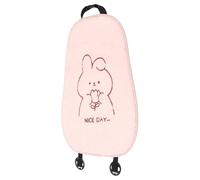 HAPINARY Cojín Ergonómico para Asiento de Coche con Diseño de Conejo de Peluche Antideslizante Protector de Respaldo Frontal para Cómodos y Soporte Lumbar