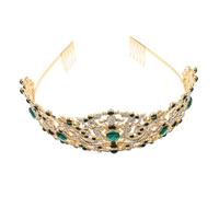 HAPINARY Corona Barroca para Novia con Cristales de Brillo Diadema de Pedrería para Bodas y Fiestas Temáticas Accesorio para Cabello de Reina Eventos Especiales